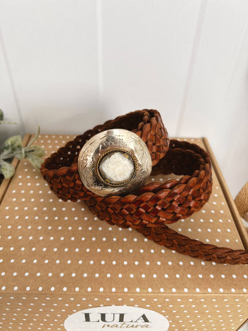NEPTUNE NARROW BROWN LEATHER BELT