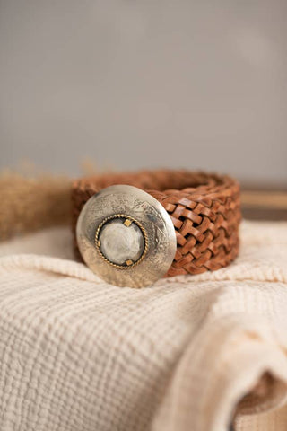 NEPTUNE BROWN LEATHER BELT
