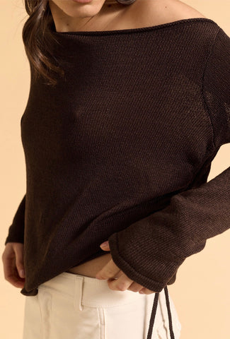 Stevie Ruched SIDE KNIT TOP