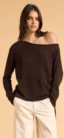 Stevie Ruched SIDE KNIT TOP