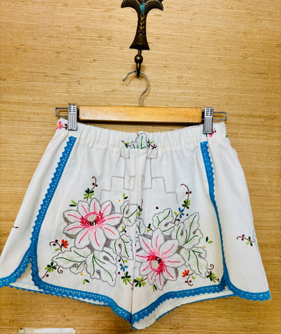 Vintage Embroidered Shorts - Betty