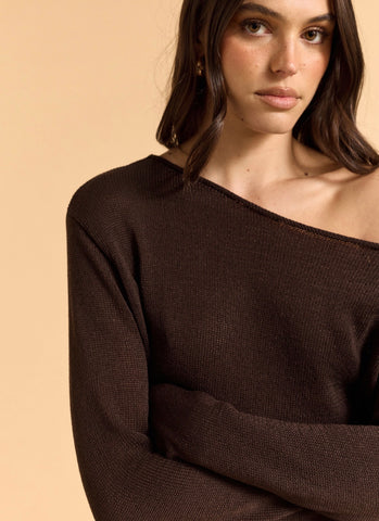 Stevie Ruched SIDE KNIT TOP