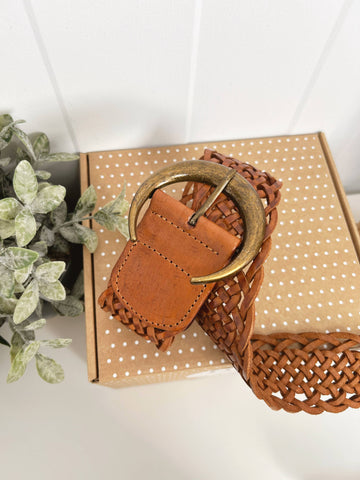 LUNA BROWN LEATHER BELT