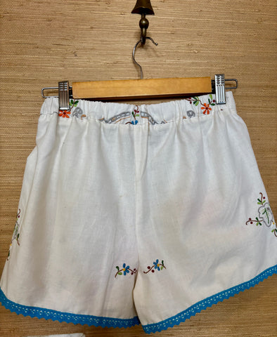 Vintage Embroidered Shorts - Betty