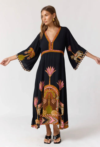 EMPIRE MAXI DRESS - SAFARI