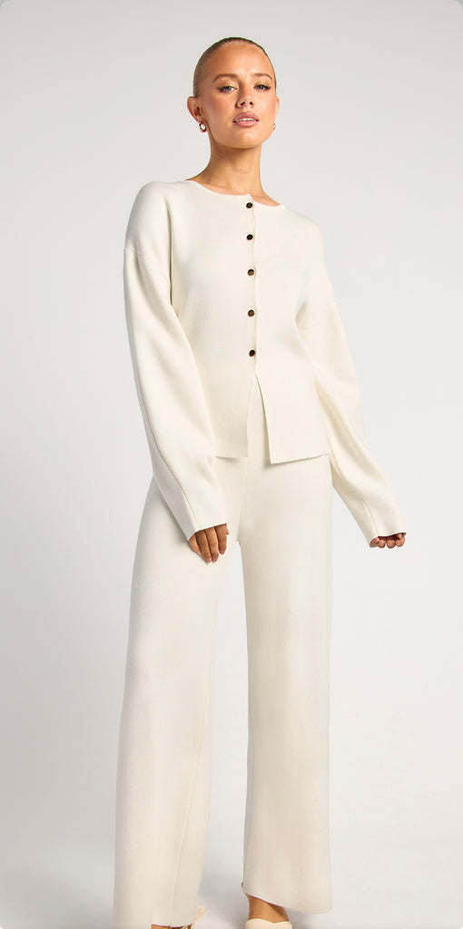 Cleo White Knit Set
