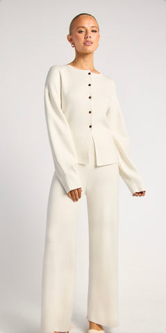 Cleo White Knit Set
