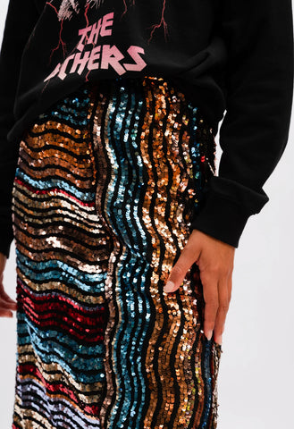 Sonia Sequin Skirt - Aurora Sequin